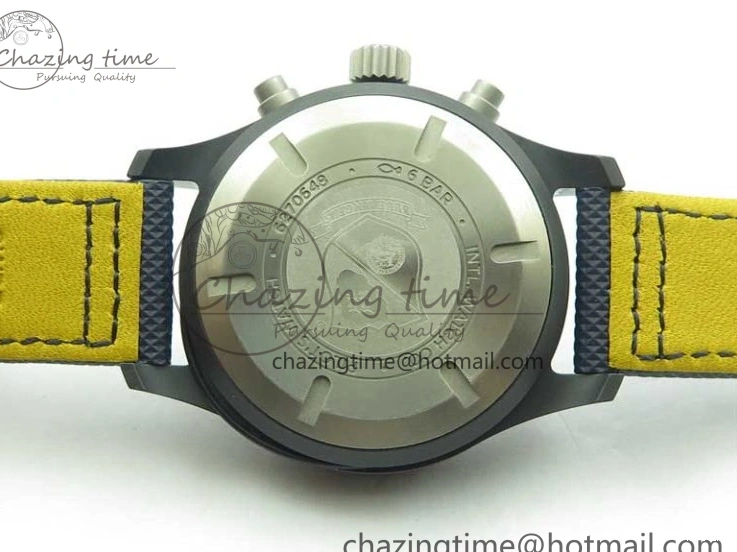 MIROTIME 0304 Reliable Pilot Chrono Blue Angels Black Ceramic ZF Best Edition on Blue Leather Strap A 7088